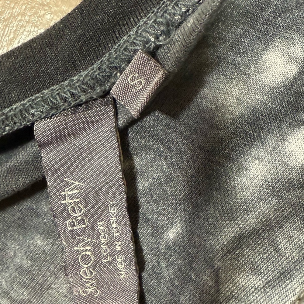 Sweaty Betty Take It Easy Black Tie-Dye Draw-String Waist Dress Size Small - Picture 5 of 8